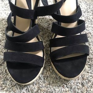 Black wedge sandal